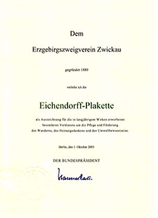 Eichendorff Urkunde