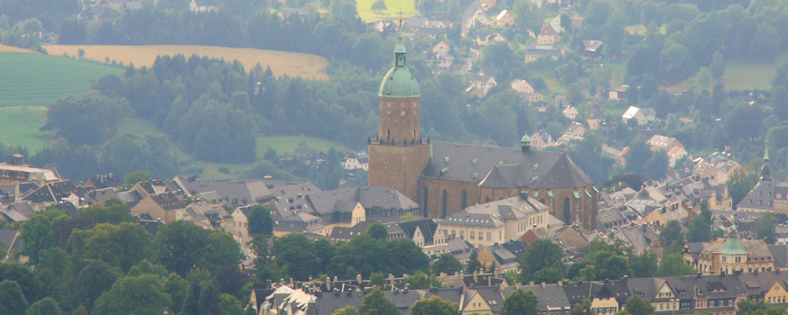 Blick Vom Pohlberg Auf Annaberg Buchholz